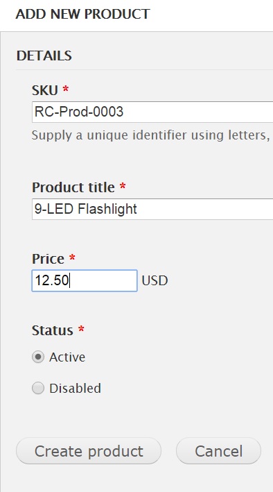 Adding multiple SKUs of a product